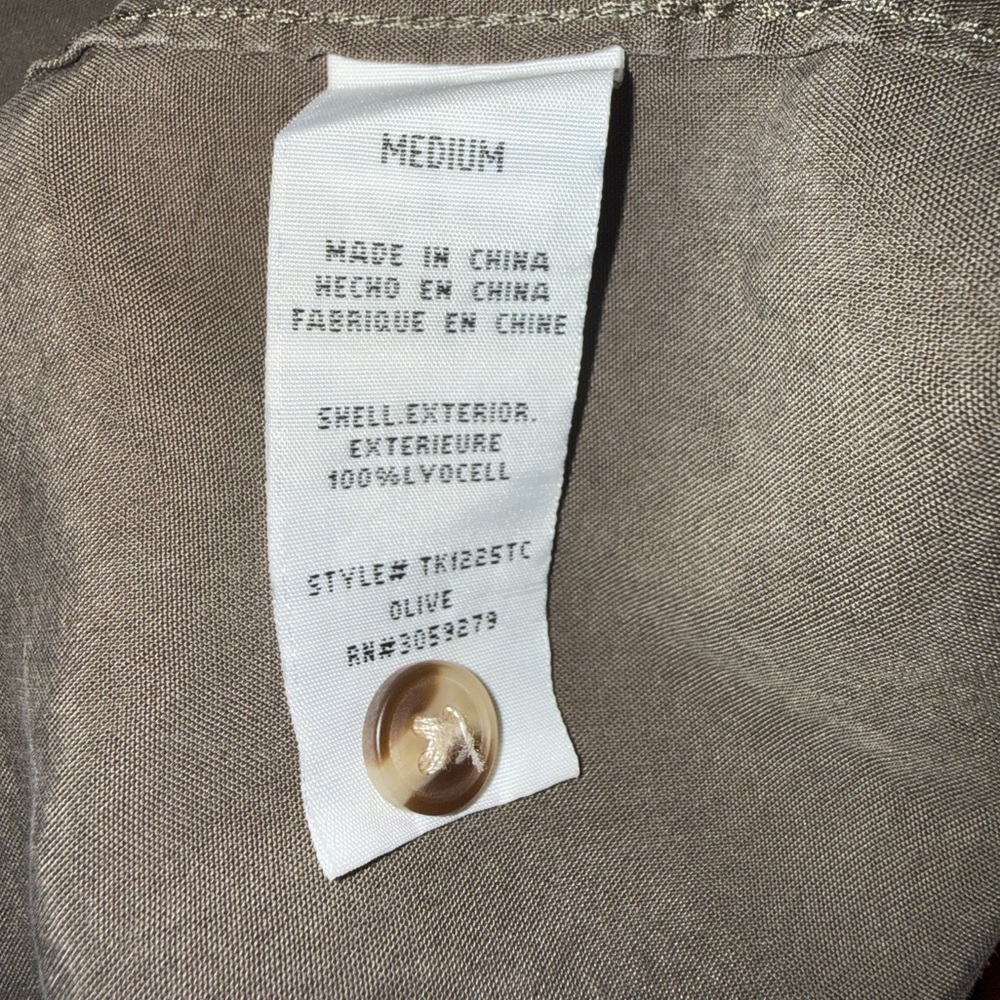 Thread & Supply Olive Button Front Lyocell Dress … - image 4